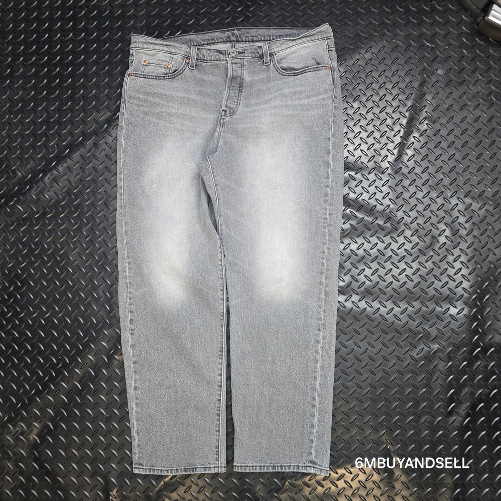Levis 501 Original Fit Grey Straight Leg Jeans Womens 16W M Button Fly A3548 - Picture 2 of 16